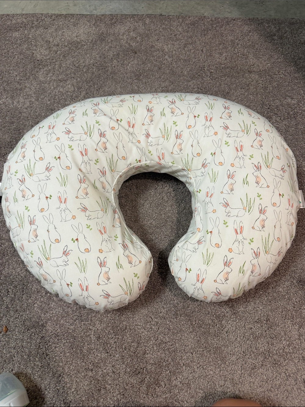 Boppy White Bunny-Print Nursing/Support Pillow